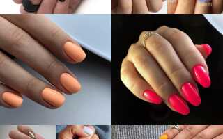 Трендовый однотонный маникюр весна 2019 на короткие ногти