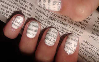 Газетный маникюр: 30 фото, как сделать газетный маникюр