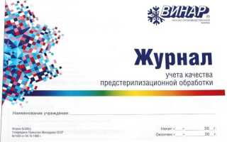 Журналы по стерилизации в маникюрном салоне — правила ведения