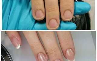 Наращивание акрилом и дизайн цветными пудрами