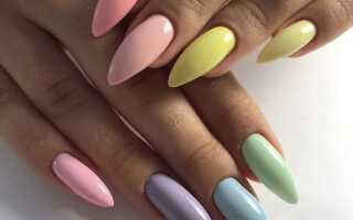 Летний яркий маникюр 2019 на миндалевидных ногтях — оригинальные дизайнерские решения