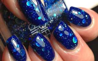 Синий маникюр — идеи для всегда актуального нейл-дизайна