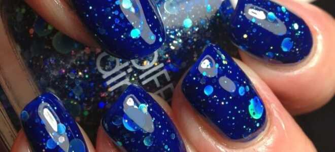 Синий маникюр — идеи для всегда актуального нейл-дизайна