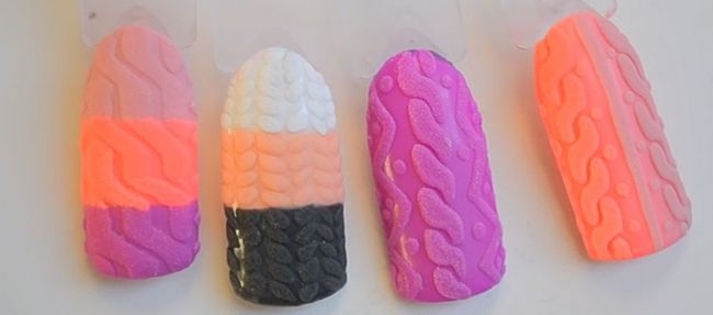 как выглядит вязаный дизайн ногтей