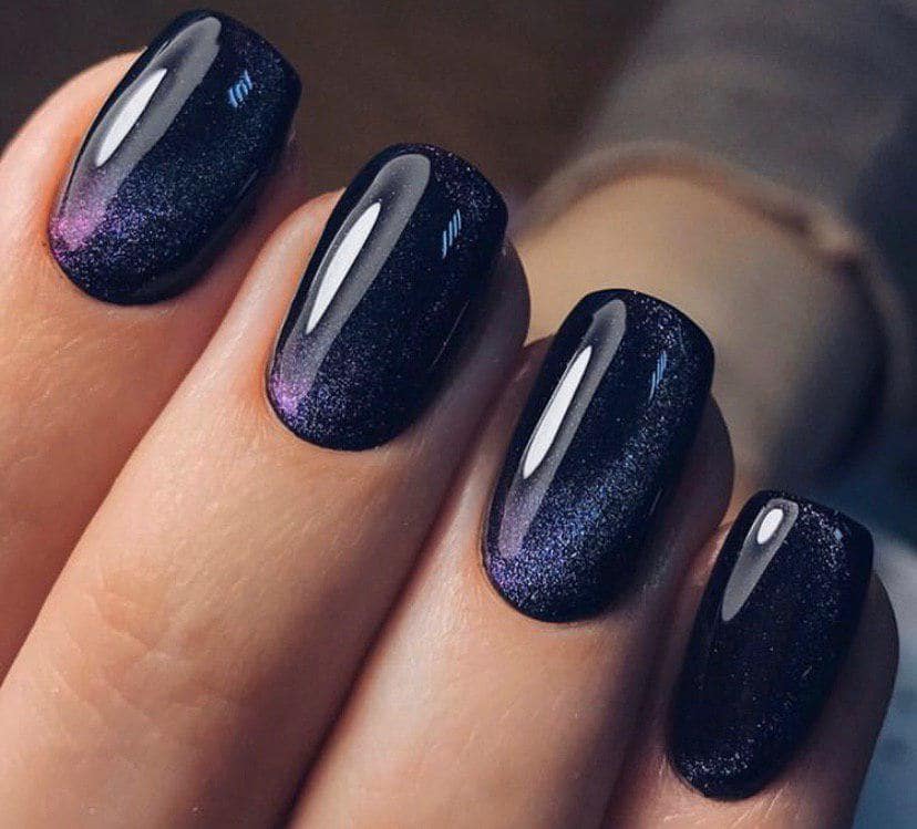 Дизайн гель-лаком кошачий глаз