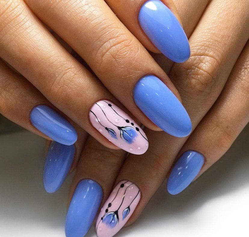 Летний цветочный дизайн ноготков