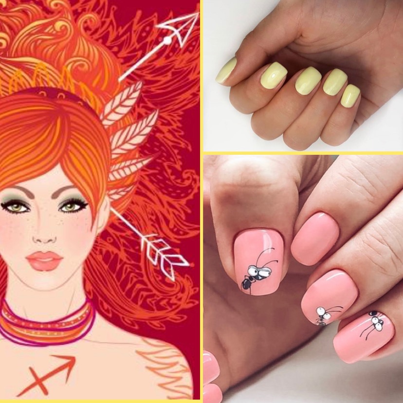 Маникюр для знака зодиака Стрелец
