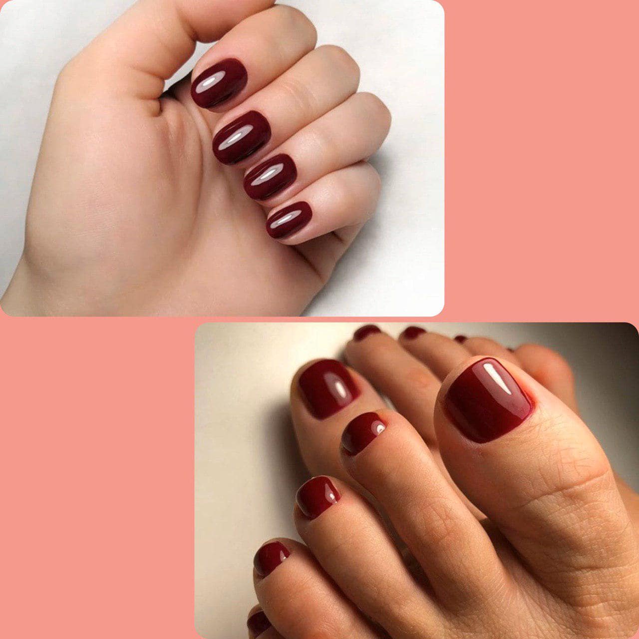 Однотонный вариант нейл-дизайна