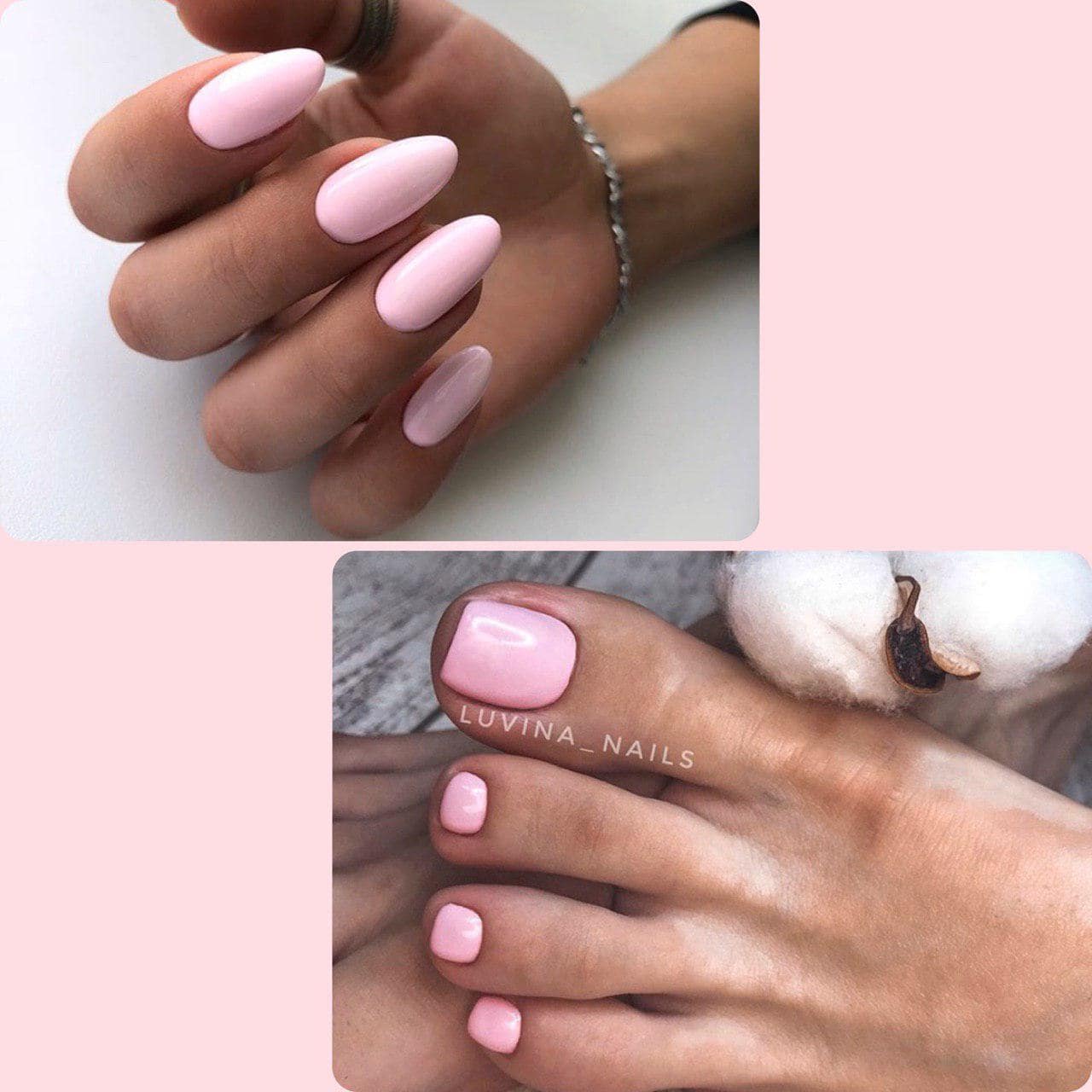 Однотонный вариант нейл-дизайна