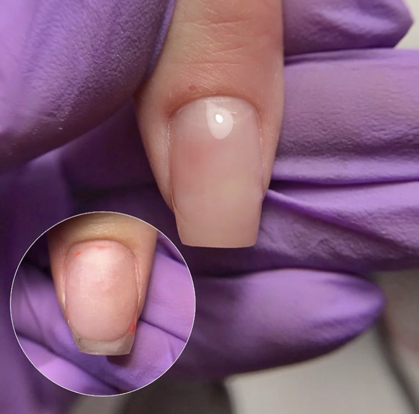 Пример контура лаком для дальнейшего придания формы