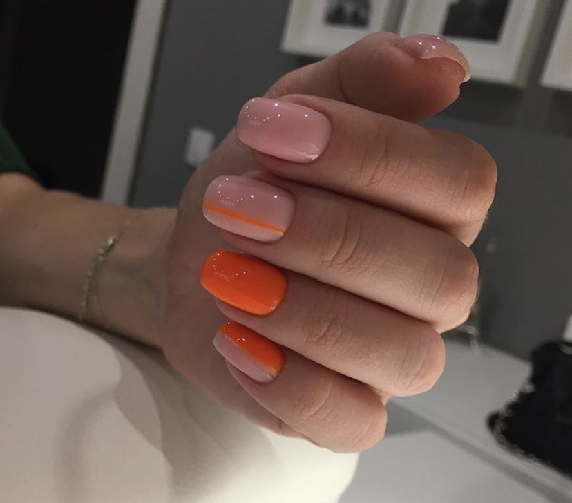 Простая геометрия на коротких ногтях