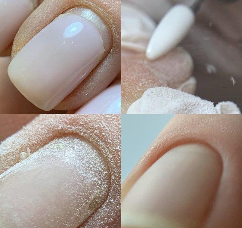 Снятие гель лака фрезой и обработка кутикулы