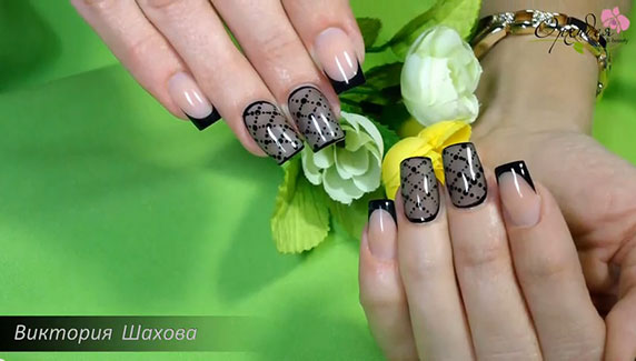 дизайн ногтей колготки фото