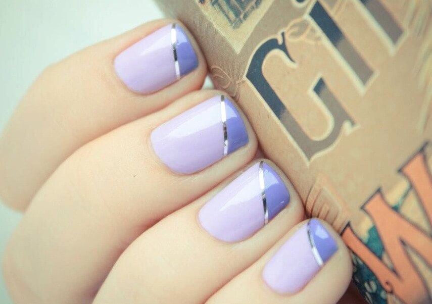 Свадебный маникюр в фиолетовых тонах