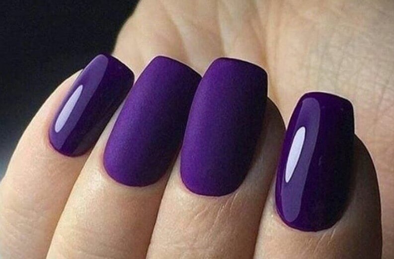 Фиолетовый однотонный пудрой