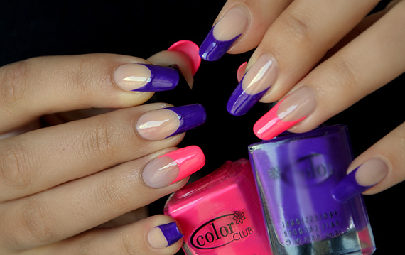 Цветной френч фото
