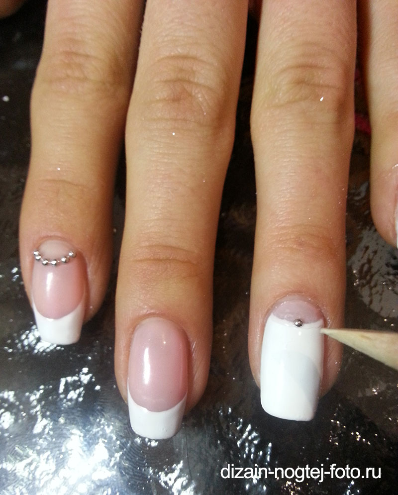 Френч со стразами как сделать
