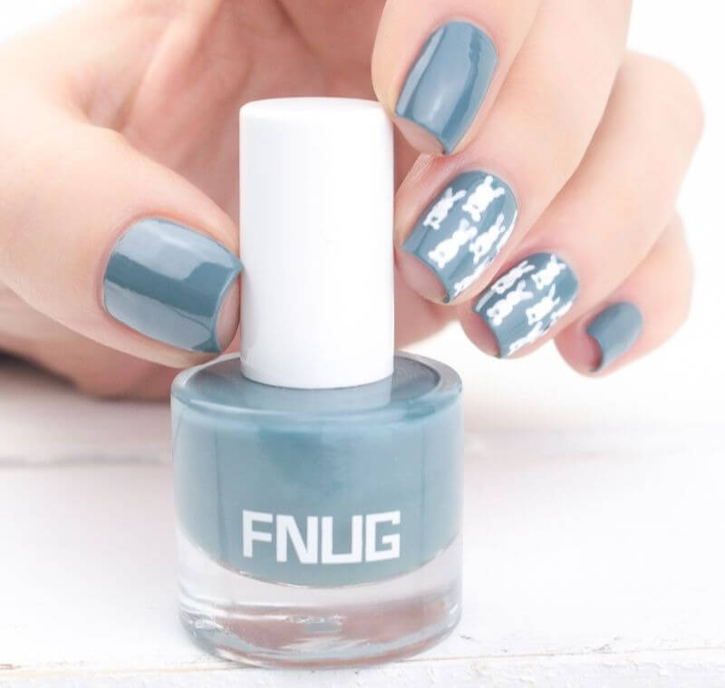 Пыльно-голубой лак Fnug