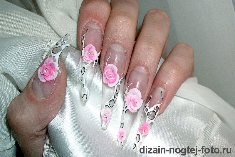 идеи маникюра акриловая лепка