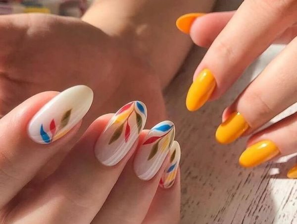 Идея маникюра на длинные ногти