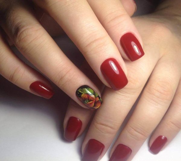Классическая жостовская роспись ногтей