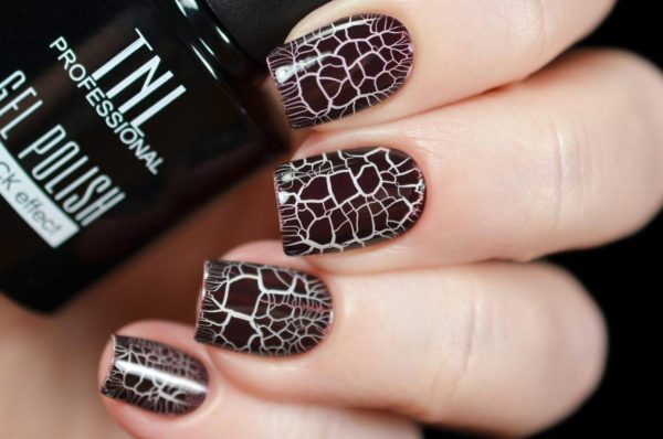 Кракелюр лаком TNL на длинные ногти