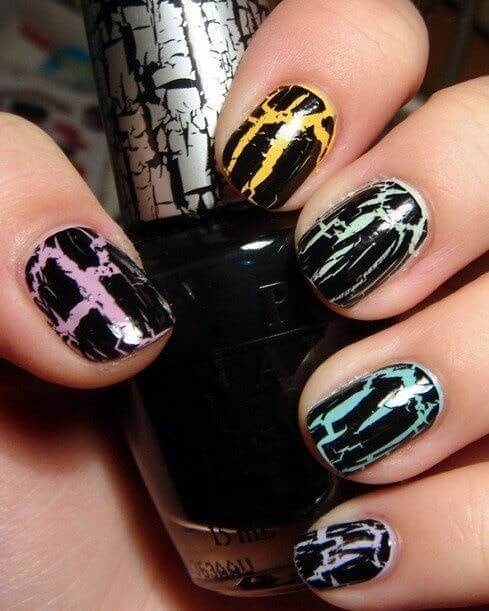 Кракелюр черный и пастель