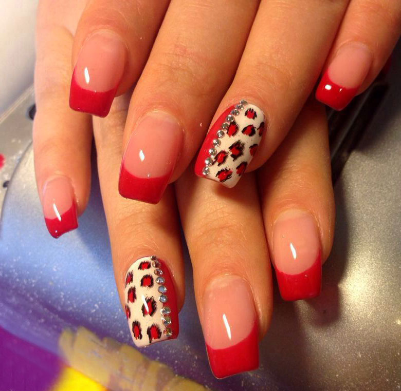 Как сделать красный френч