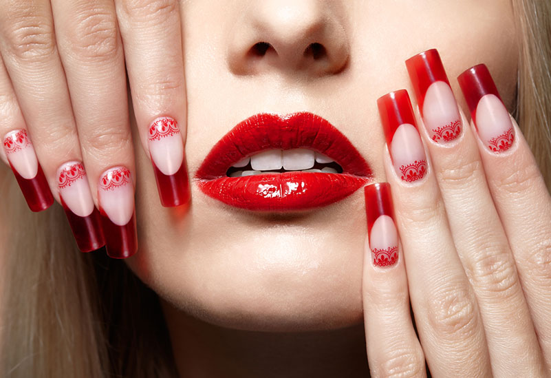 Красный френч фото