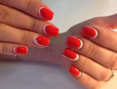 Красный маникюр фото галерея