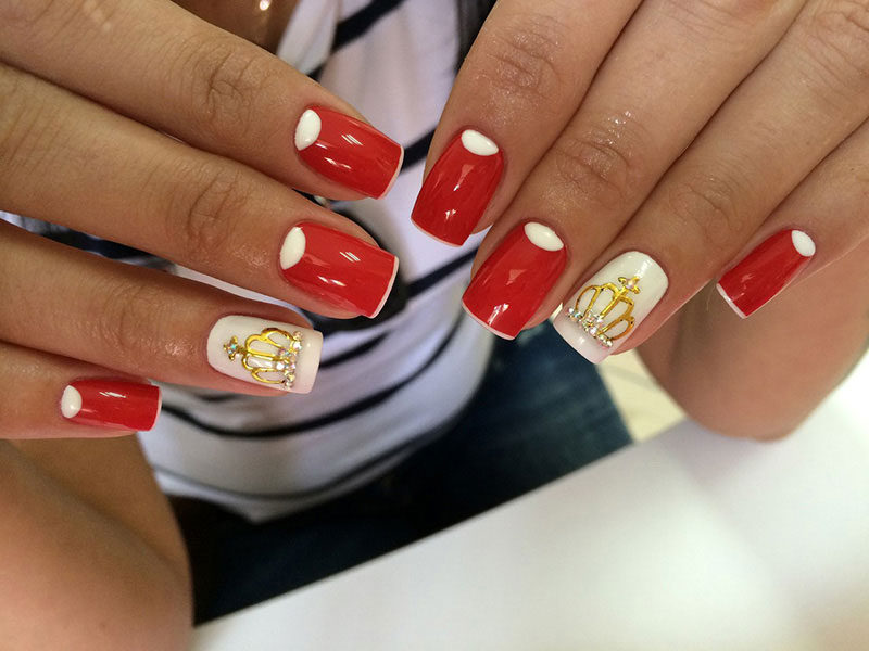 Как сделать французский красный маникюр krasnyj-manikyur-foto-15