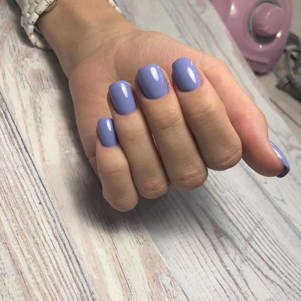 Лавандовый осенний маникюр