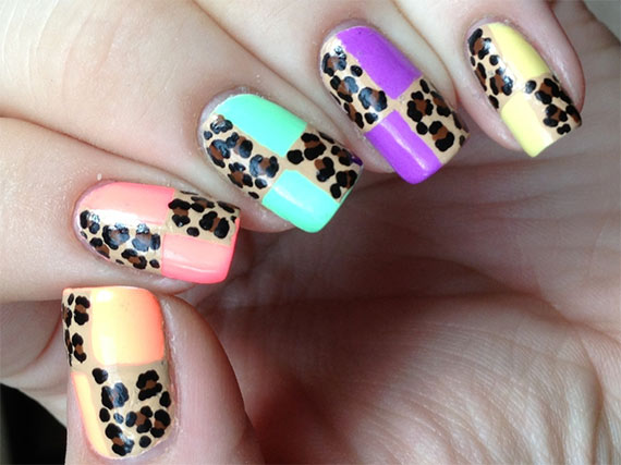 Леопардовый маникюр фото