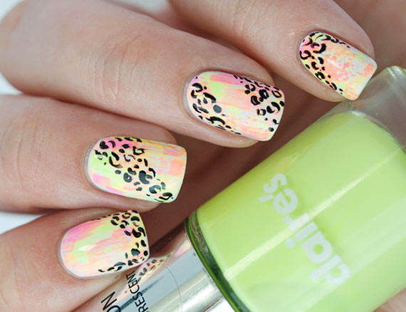 сделать леопардовый маникюр