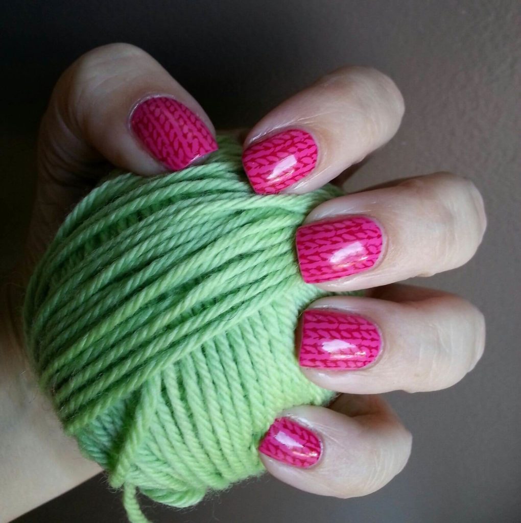 Вязаные ногти наклейки