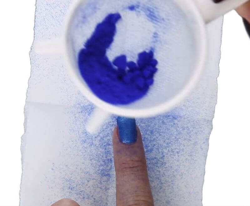 Нанесение флока ситечком