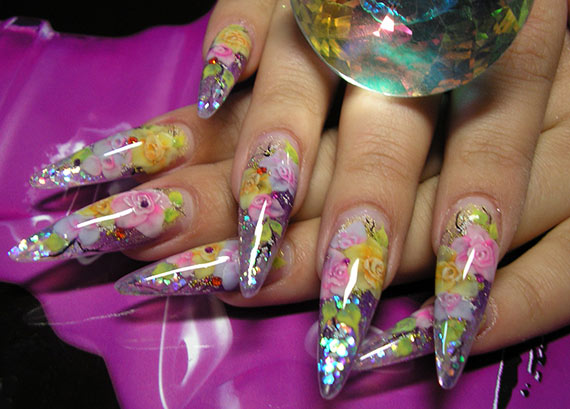 Наращивание ногтей на дому фото