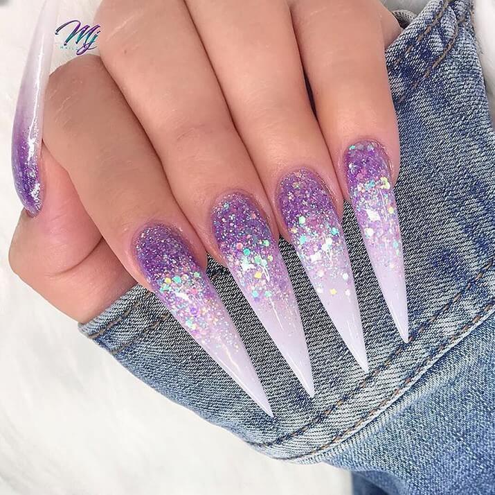 Омбре с блестками