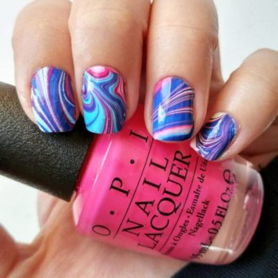 Водный маникюр лаком OPI