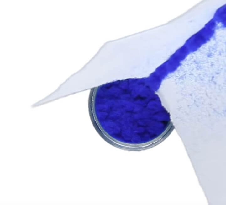 Остатки флока ссыпать в баночку с бумаги