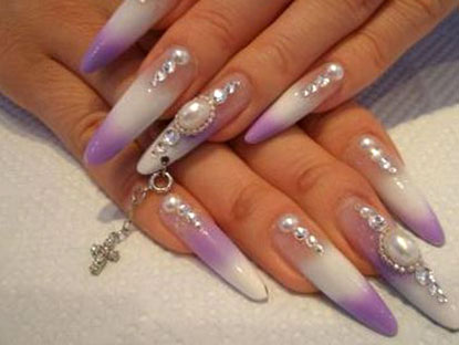 пирсинг нарощенных ногтей