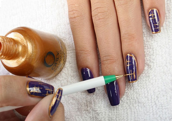 Простые рисунки на ногтях с помощью лака