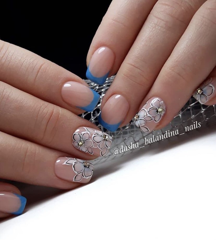 разноцветный френч с рисунком