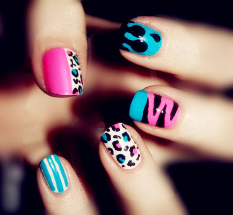 Цветные ногти с рисунками