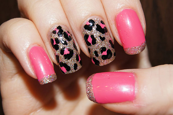 Леопардовый рисунок на ногтях-2