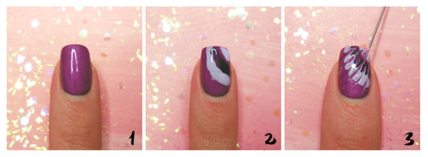 Рисунки на ногтях - схемы-5