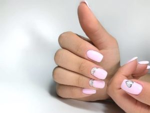Дизайн сердечко с эффектом металла