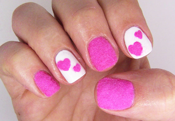 бархатный розовый маникюр