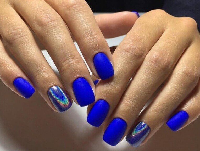 Синий металлик с втиркой