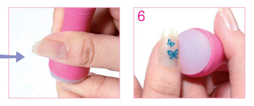 рисунок со стемпингом для ногтей